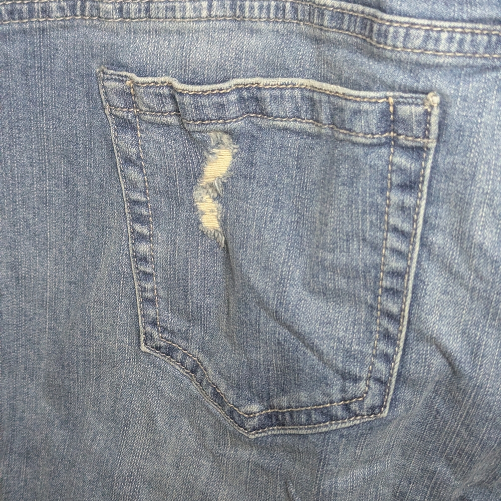 Torrid Denim Overall Cropped Relaxed Distressed Stretch Everyday Jeans Size 14 - Picture 10 of 14